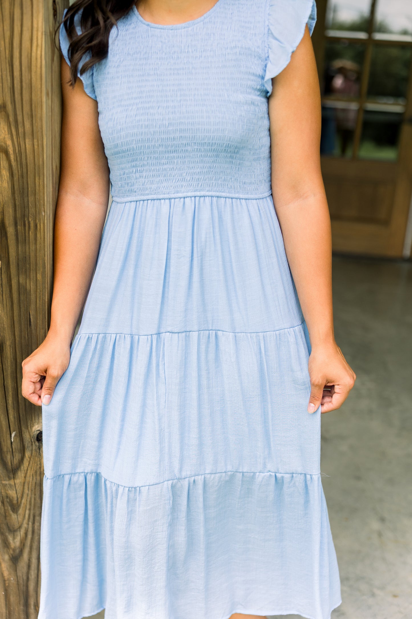 Baby Blue Smocked Dress