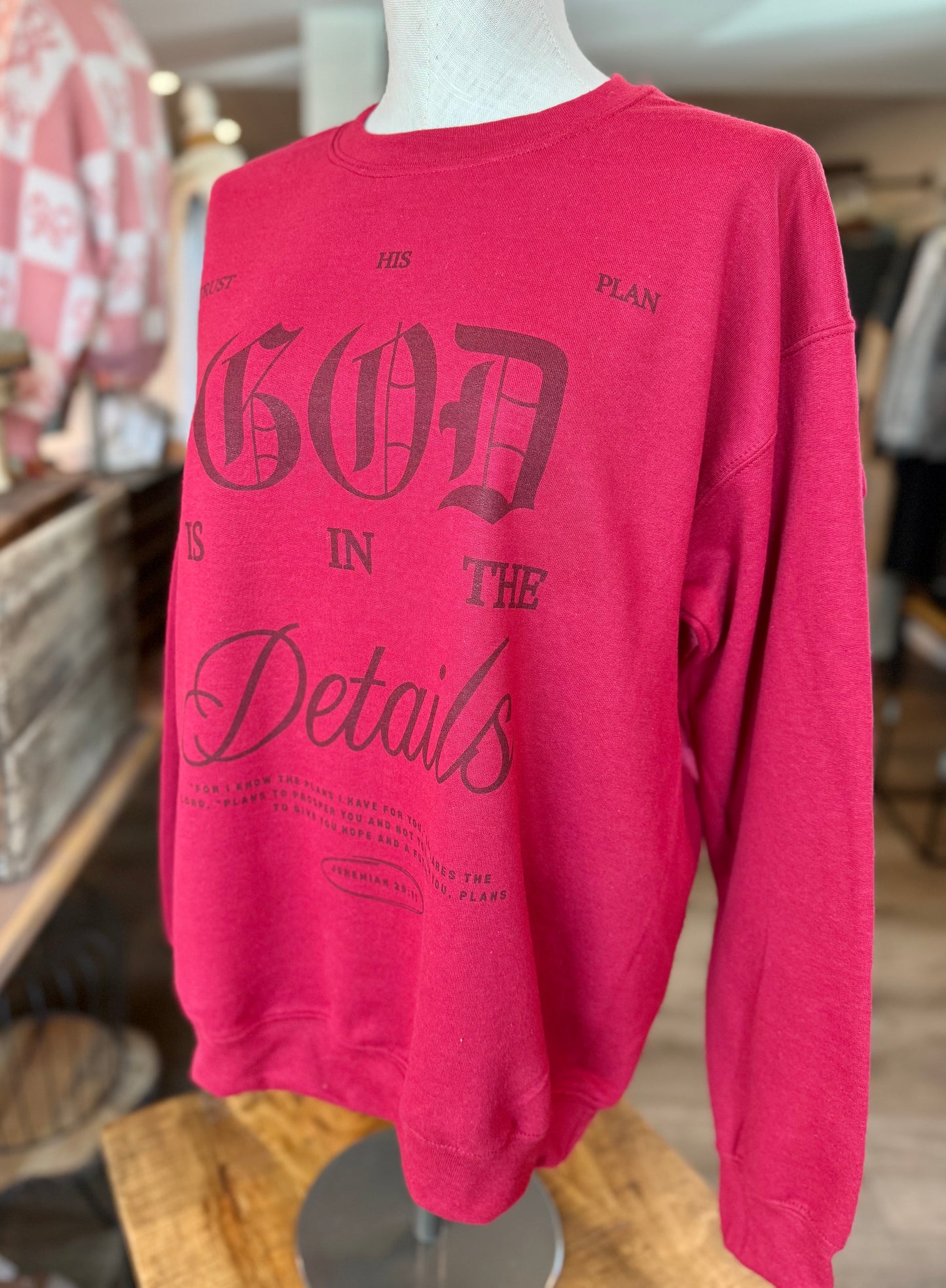Red God's Plan Sweatshirt