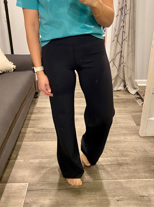 Wide Leg Ribbed Flares