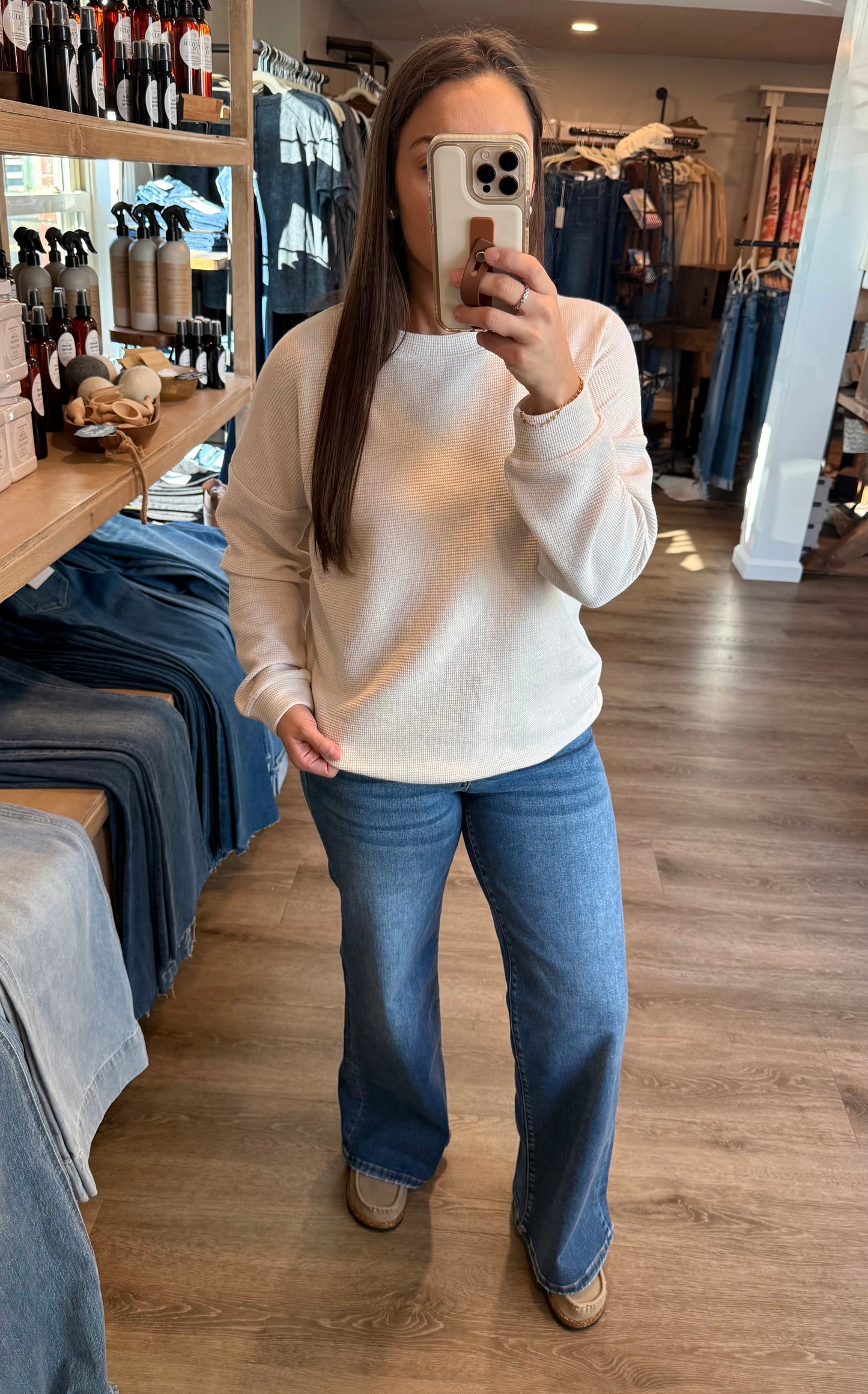 Cream Long Sleeve Cloud Knit