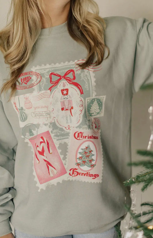 Stamp Christmas Sweatshirt