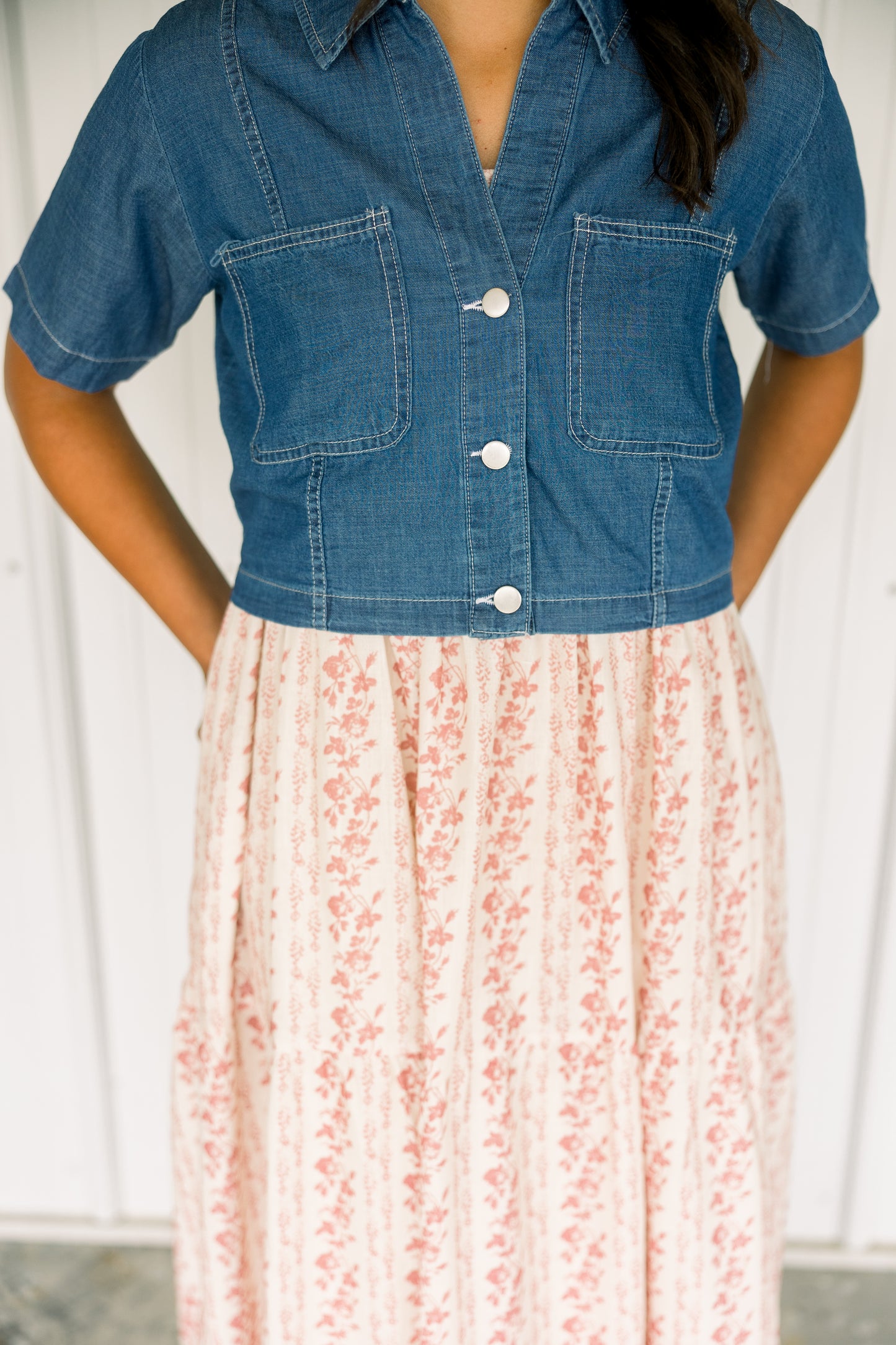 Denim Overlay Top