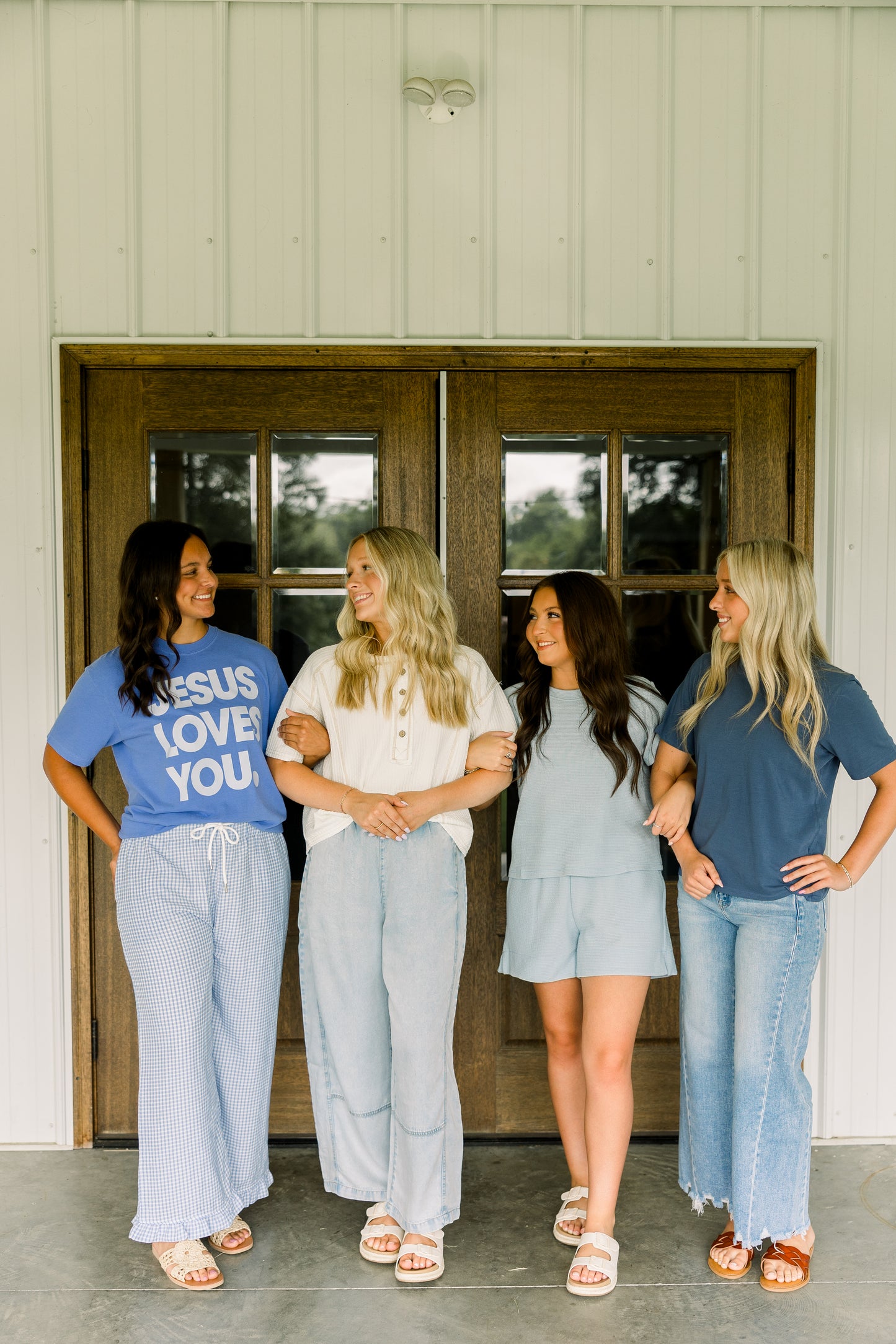 Blue Jesus Loves You Tee