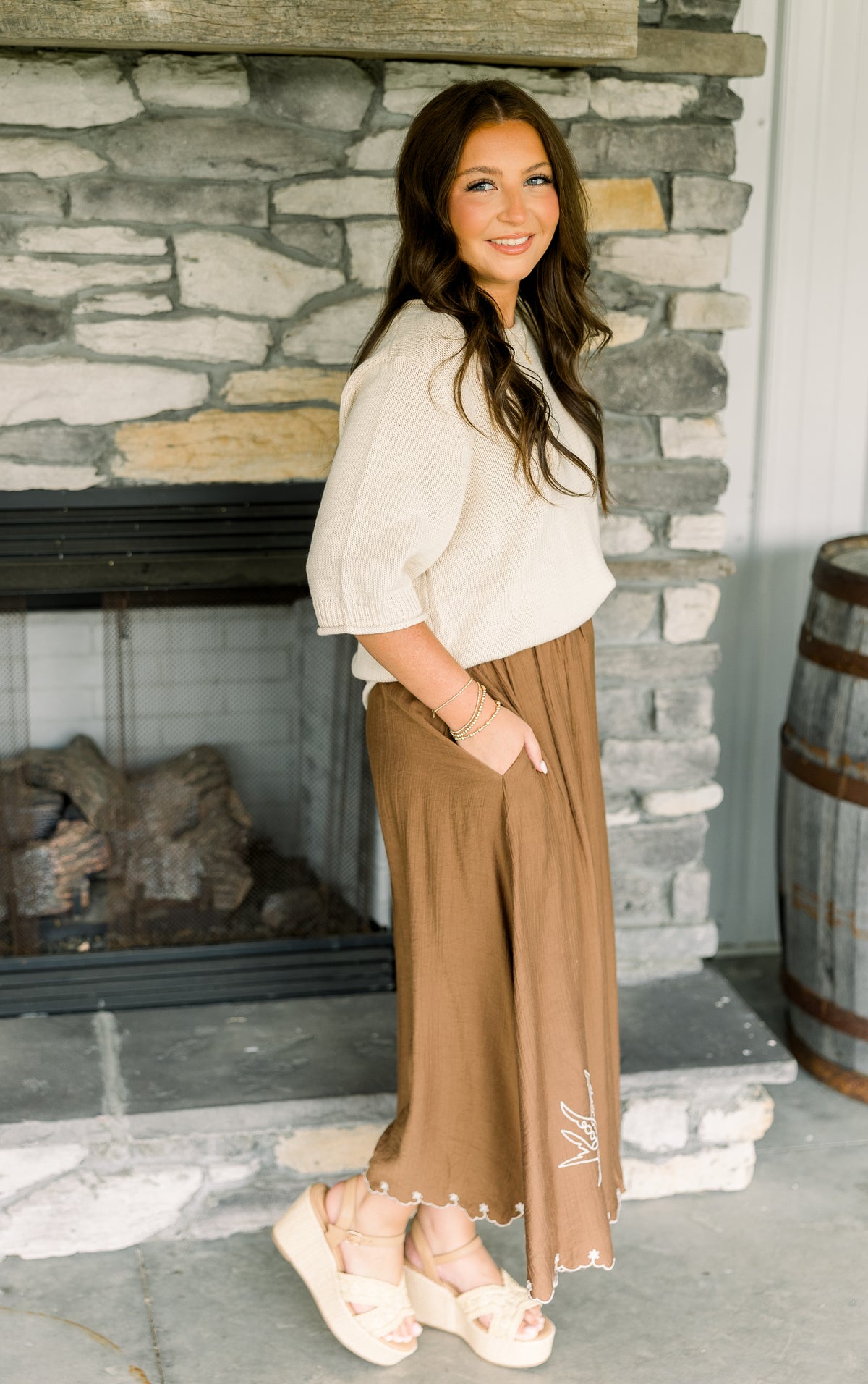 Cream Sweater Tee