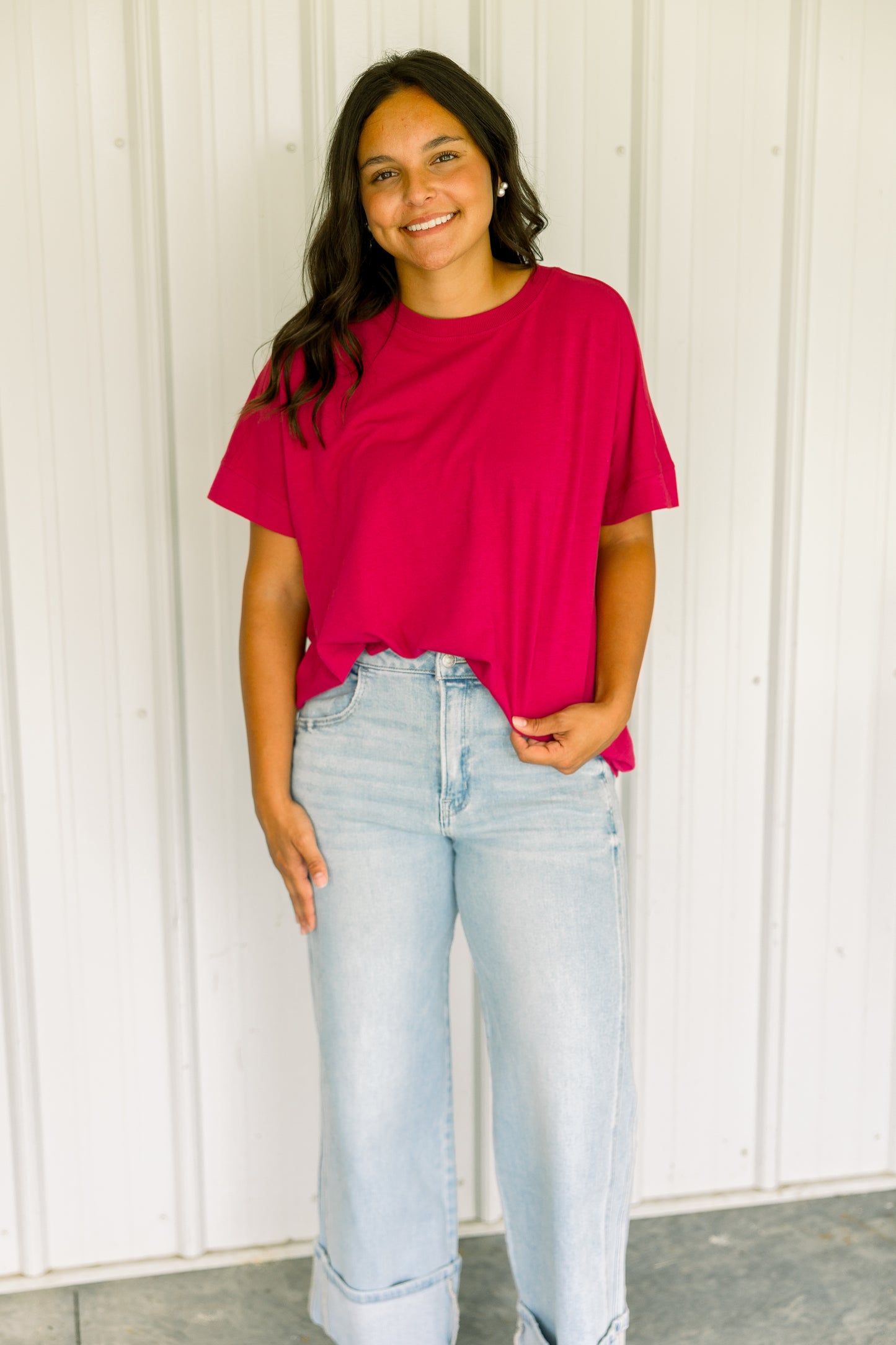 Pink Plum Oversized Tee