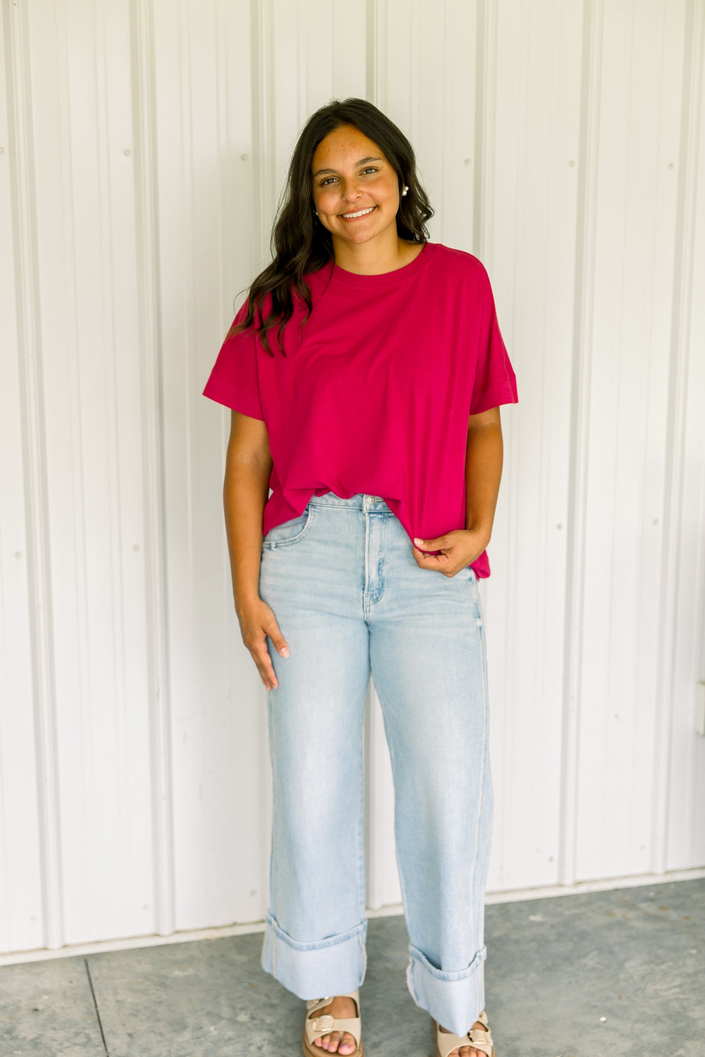 Pink Plum Oversized Tee