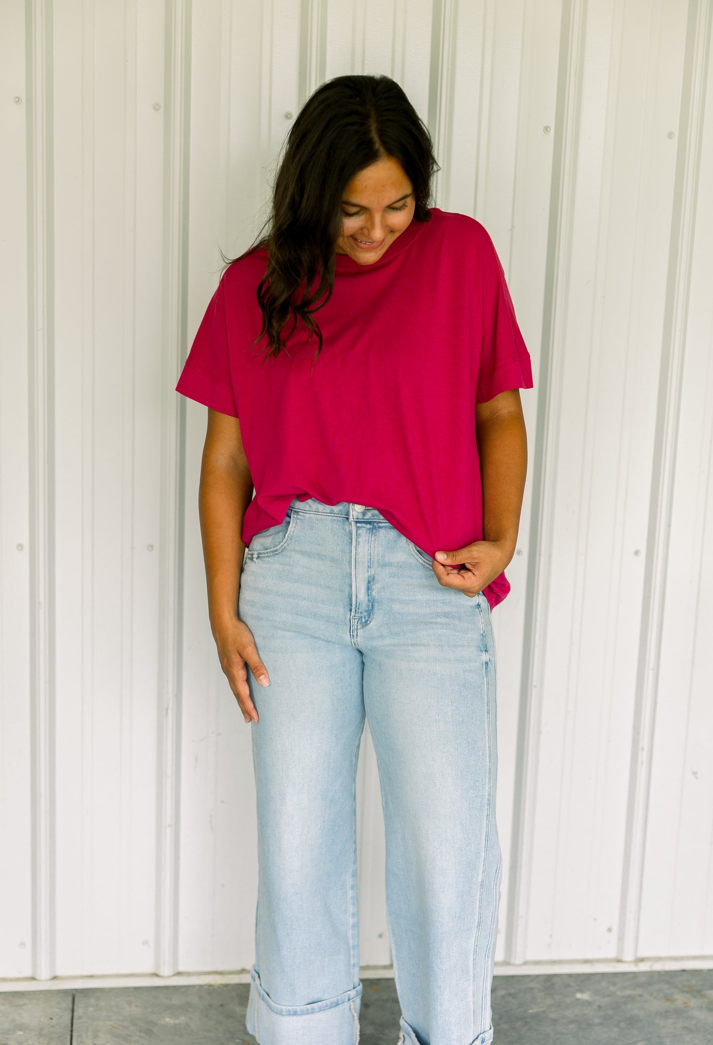 Pink Plum Oversized Tee