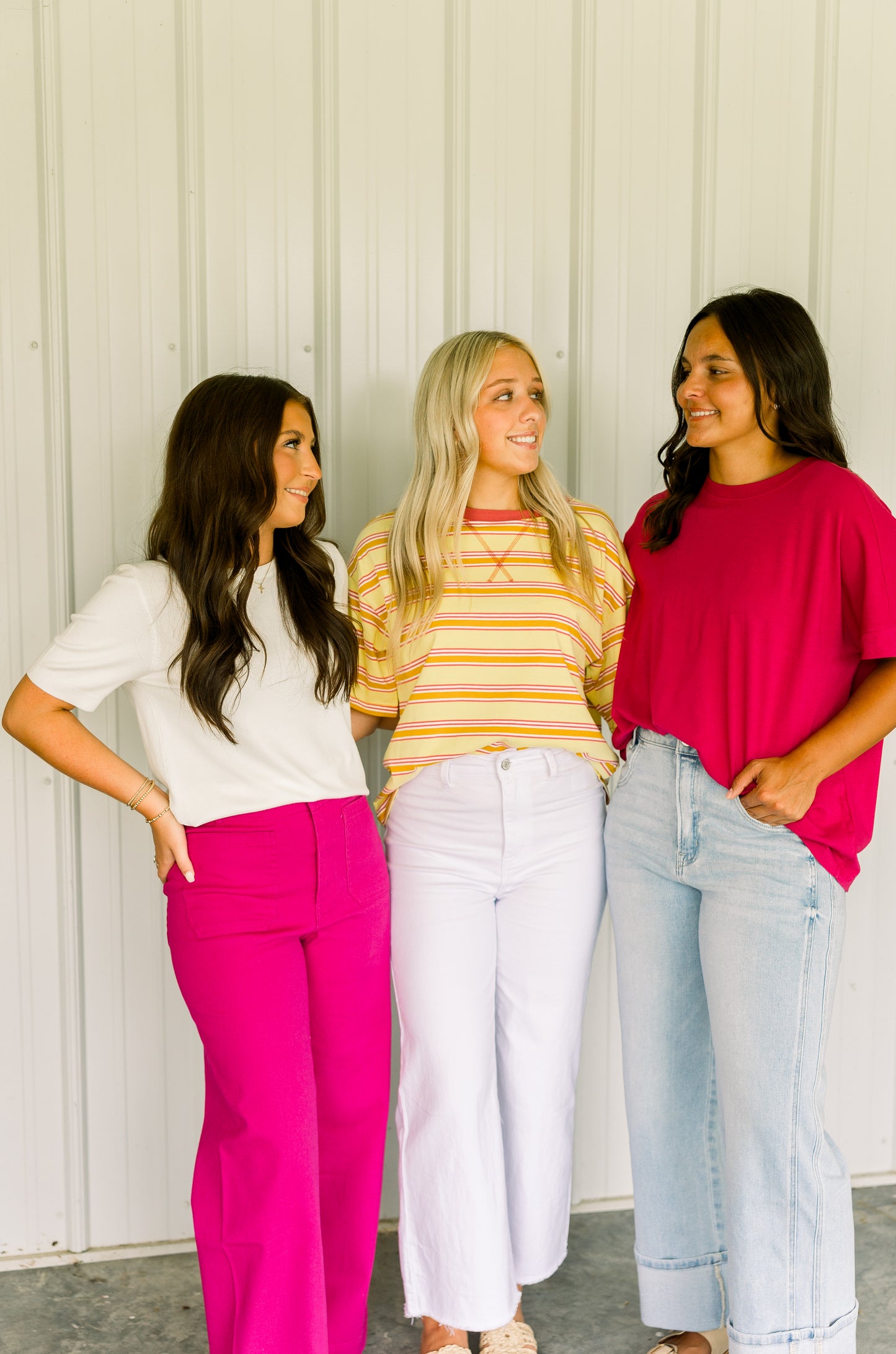 Yellow Multi Stripe Tee