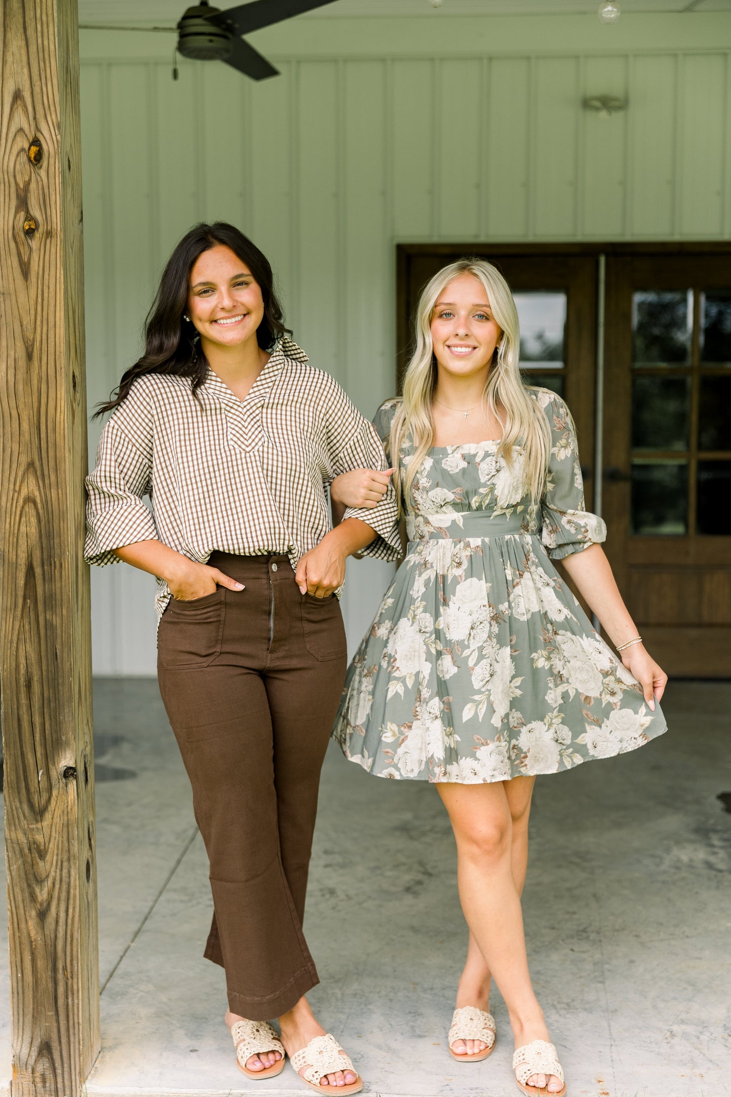 Brown Wide Leg Denim