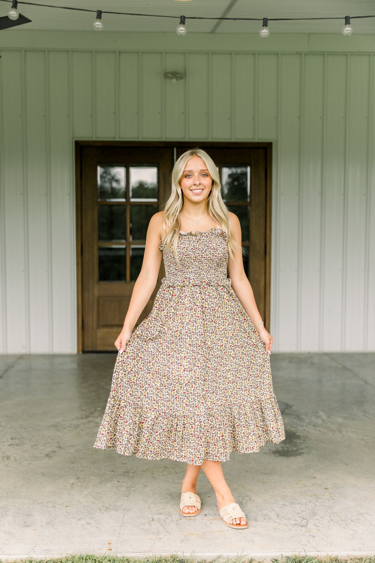 Floral Harvest Smocked Dress