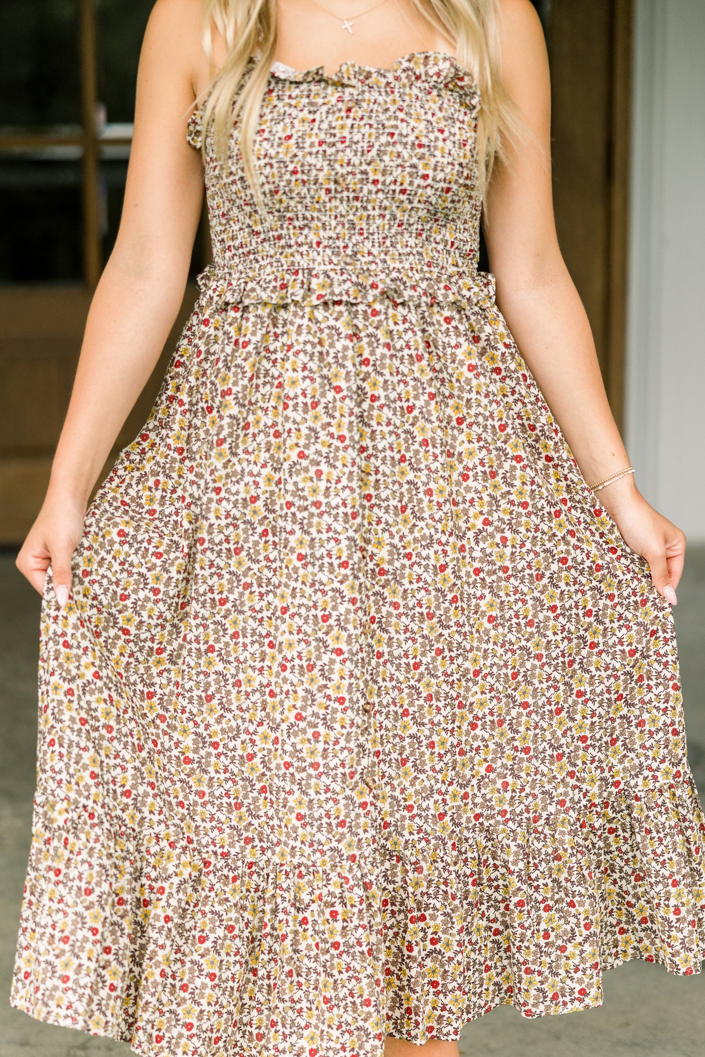Floral Harvest Smocked Dress