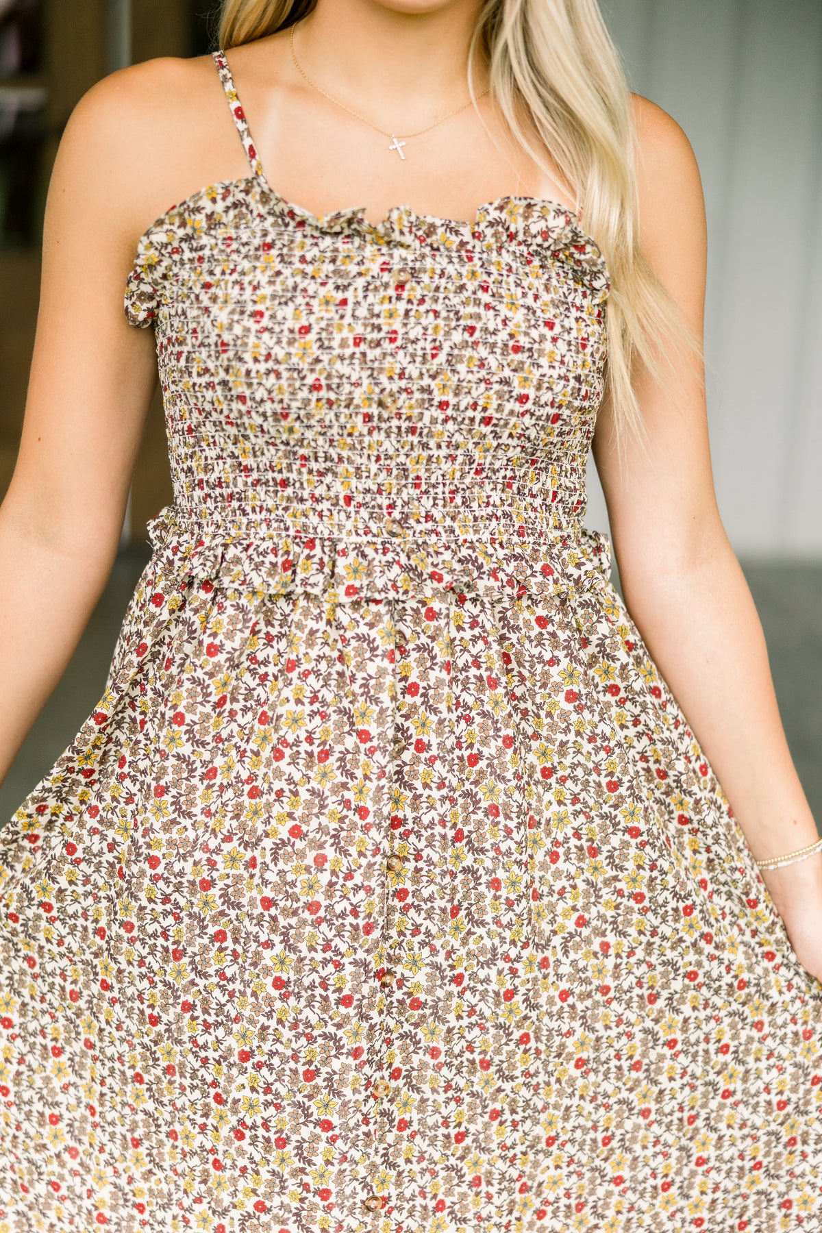 Floral Harvest Smocked Dress