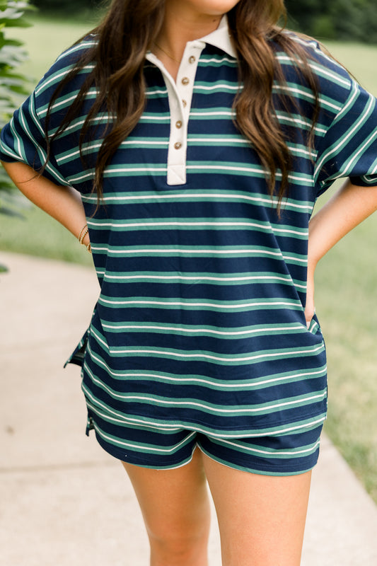 Stripe Short Set
