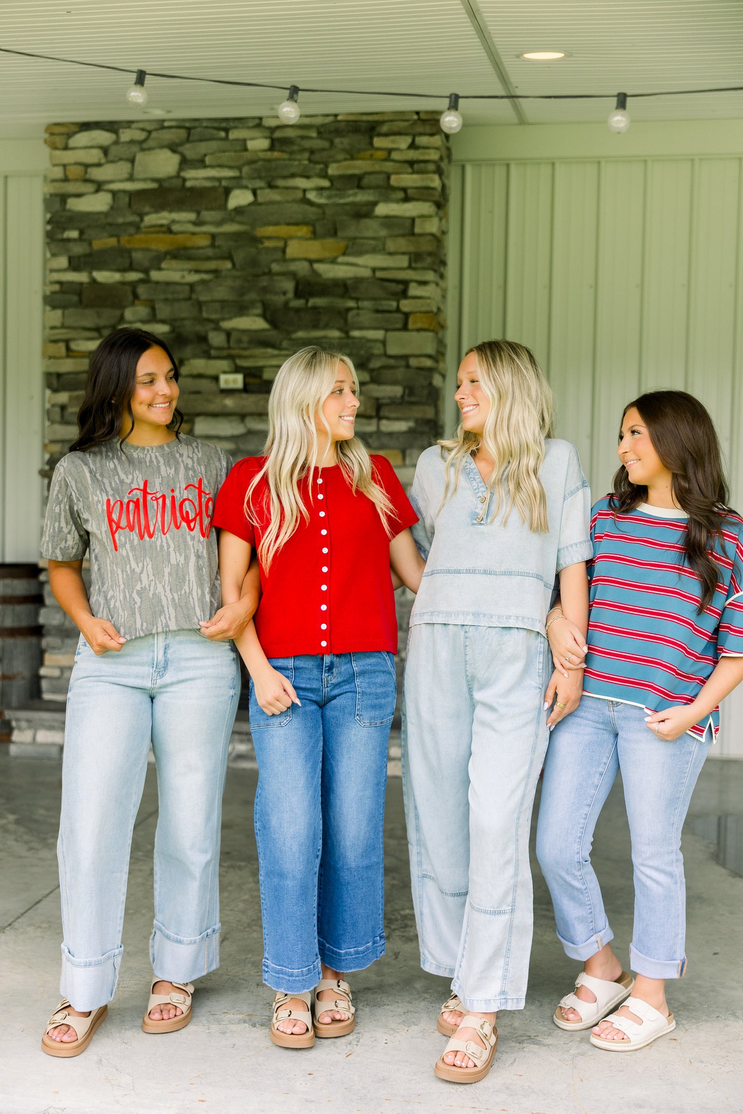 Red & Blue Boxy Tee