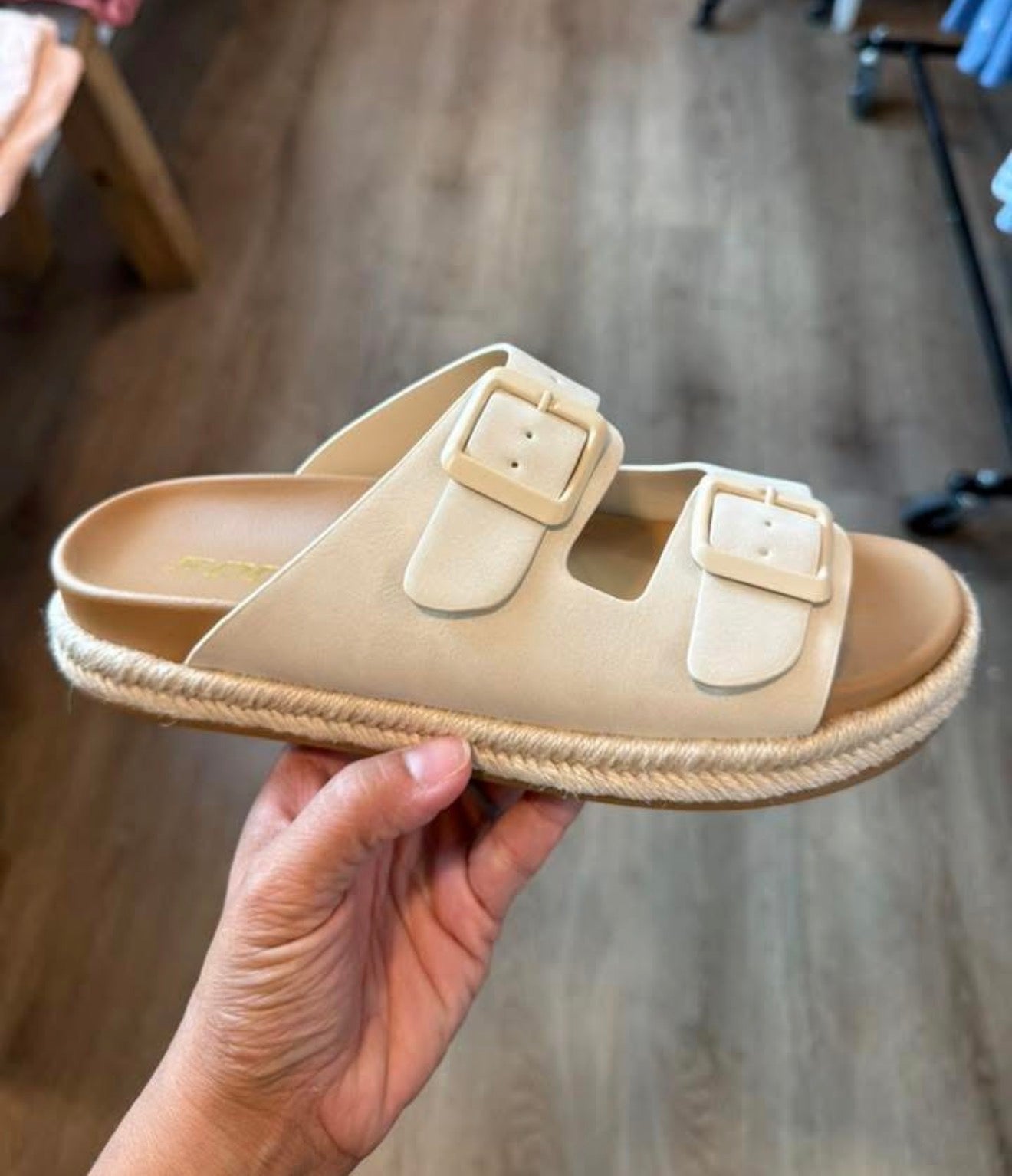 Beige Woven Sandal