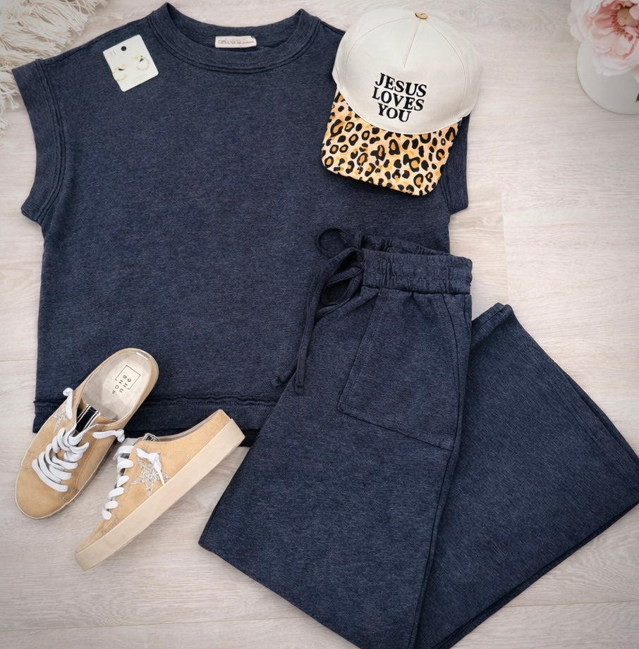 Black Short Sleeve Set