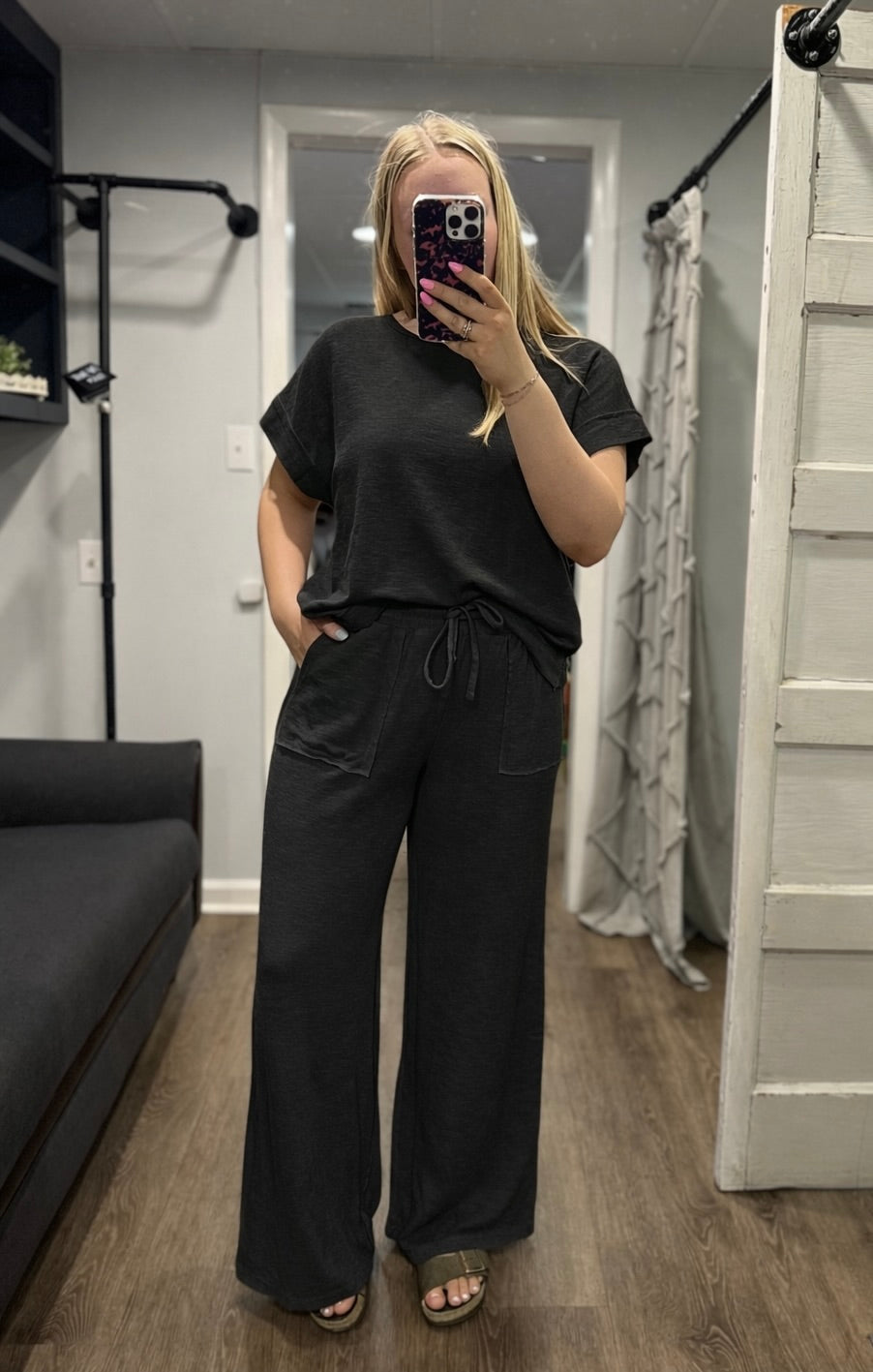 Black Short Sleeve Set