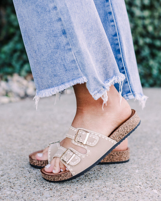 Taupe Crochet Sandals