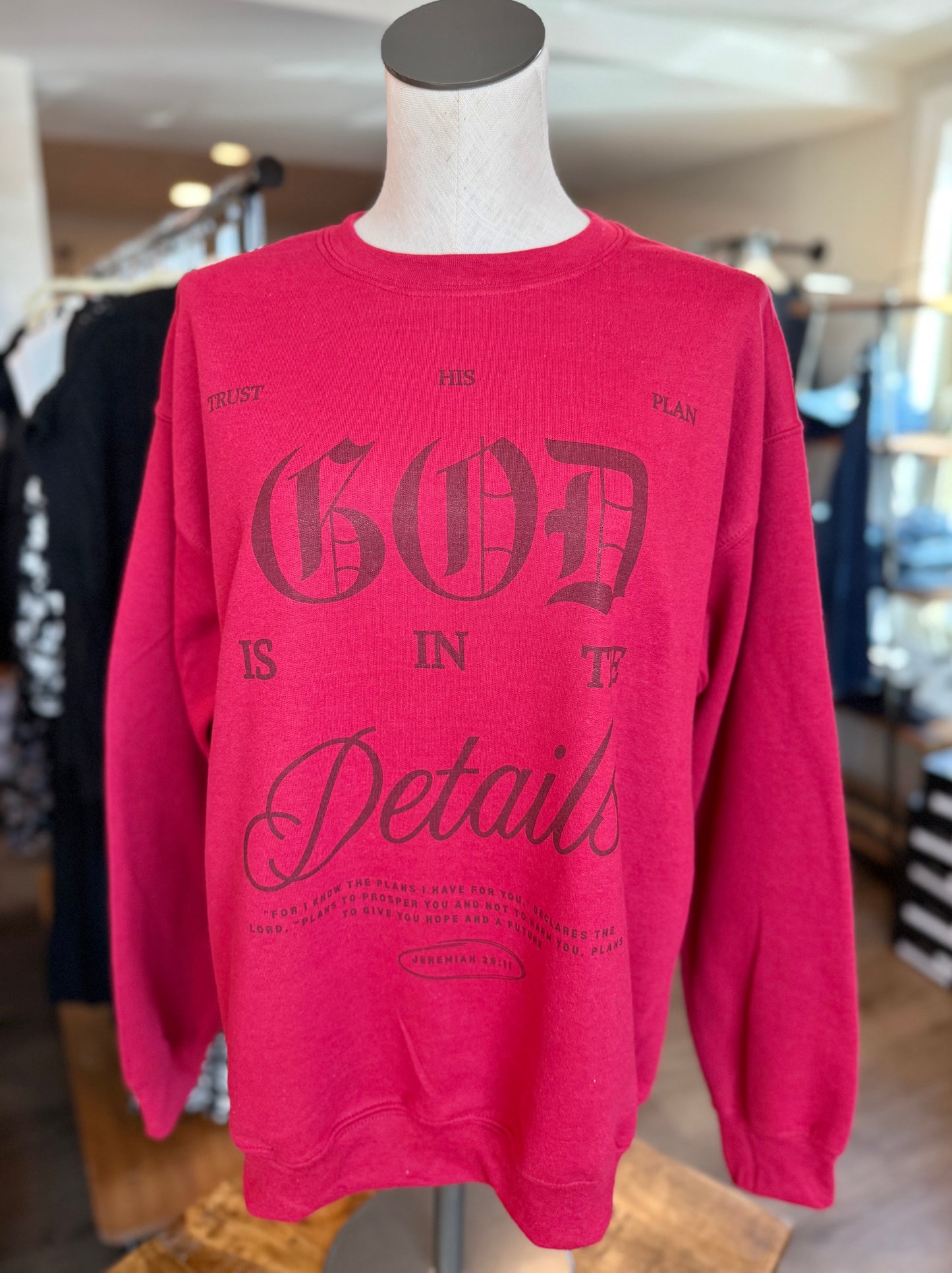 Red God's Plan Sweatshirt
