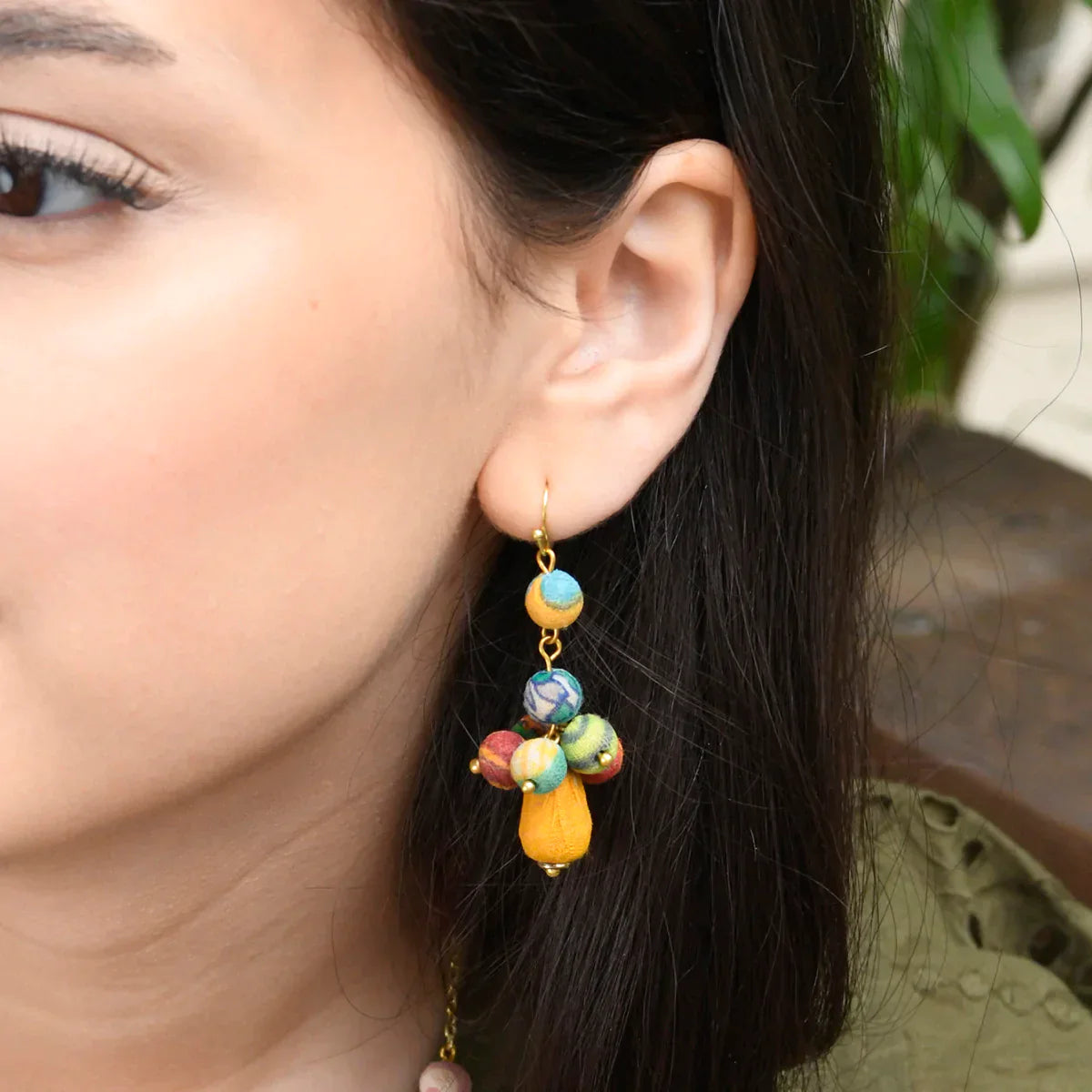 BB - Tiered Droplet Earring Kantha
