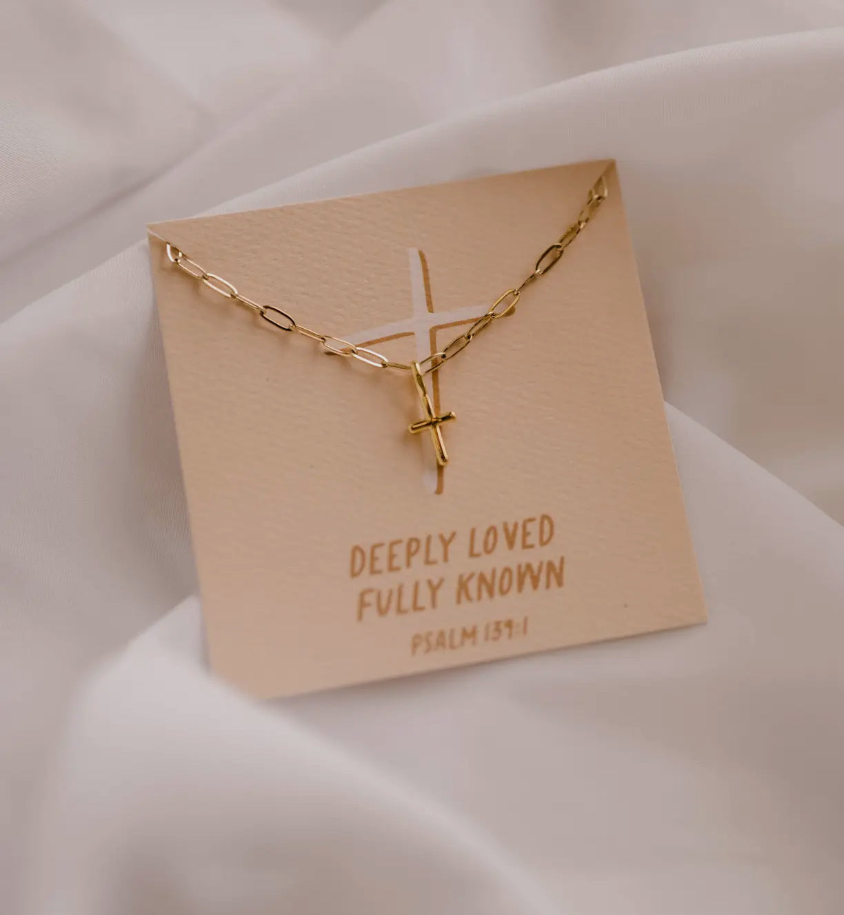 Deeply Loved Cross Necklace