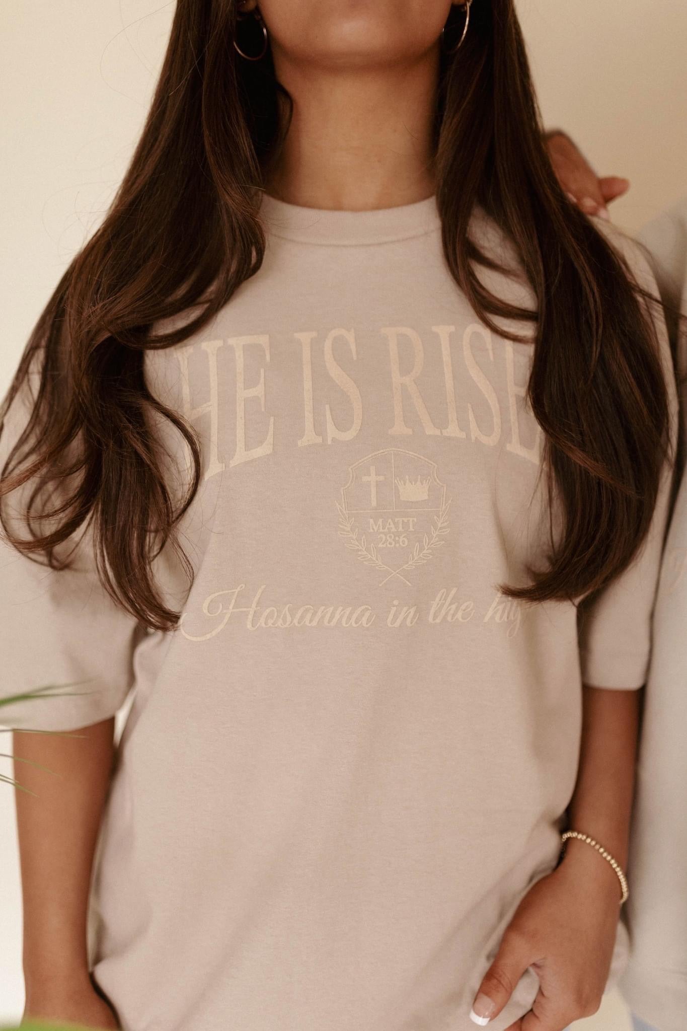 He is Risen Puff Print Tee