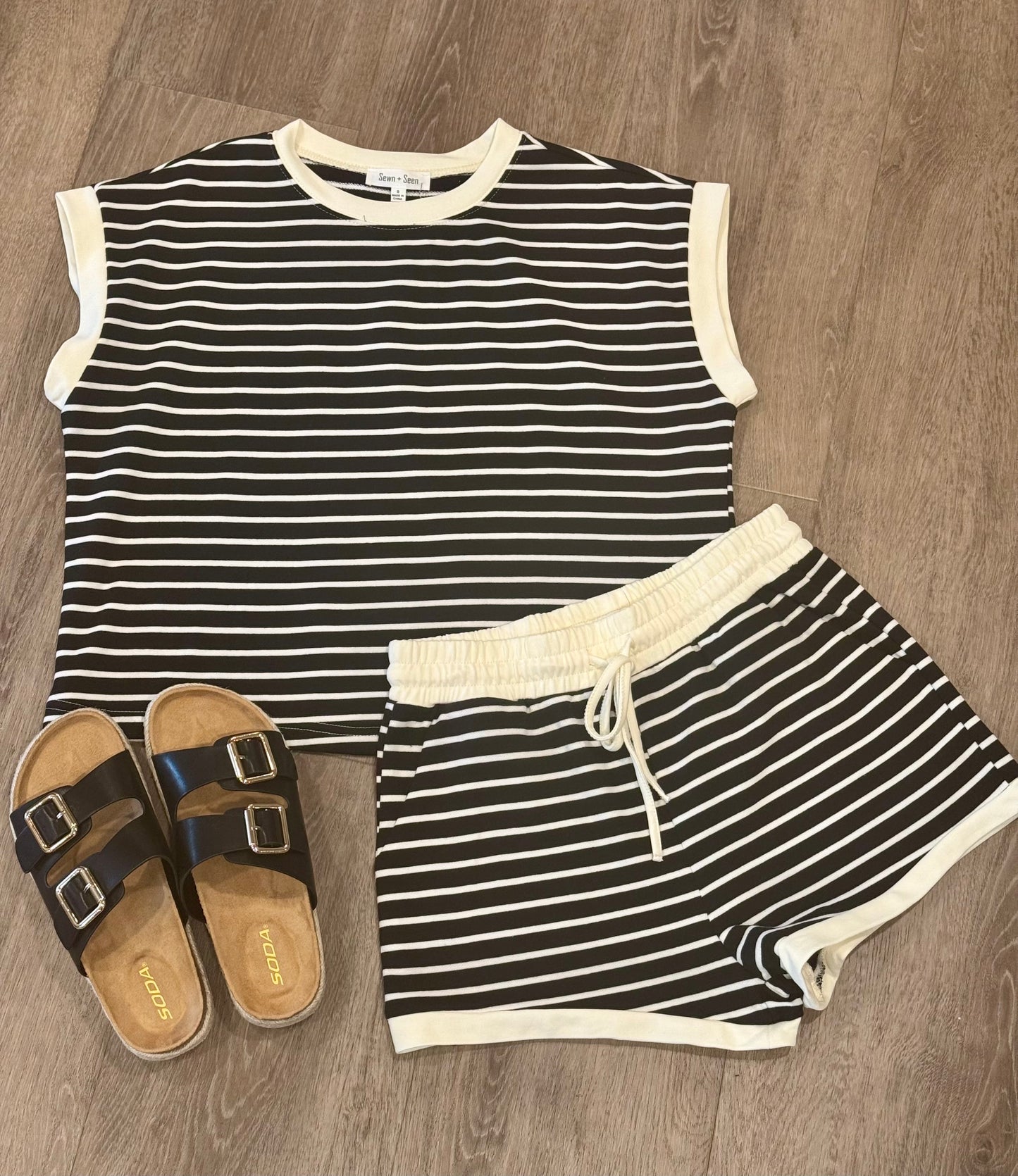 Black Striped Set