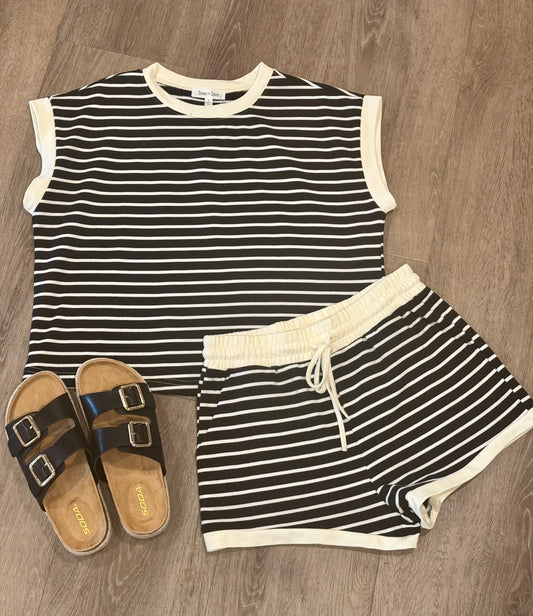 Black Striped Set