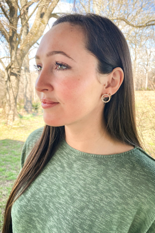 Gold Dipped Circle Studs