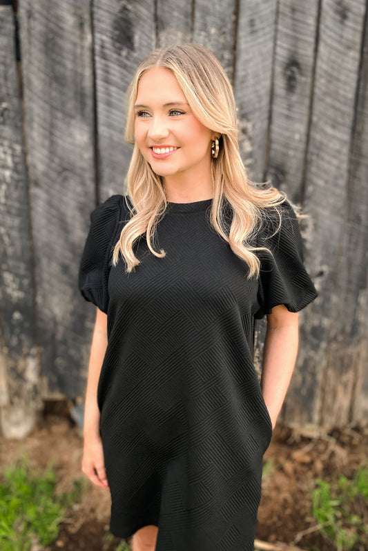 Black Textured Dress