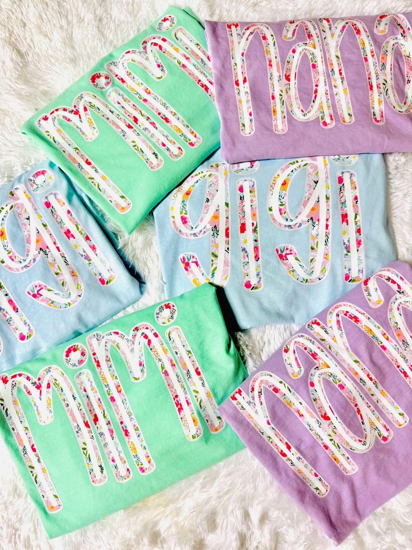 CUSTOM FLORAL OUTLINE TEE- PREORDER