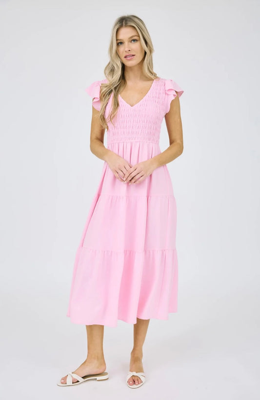 Baby Pink Smocked Dress