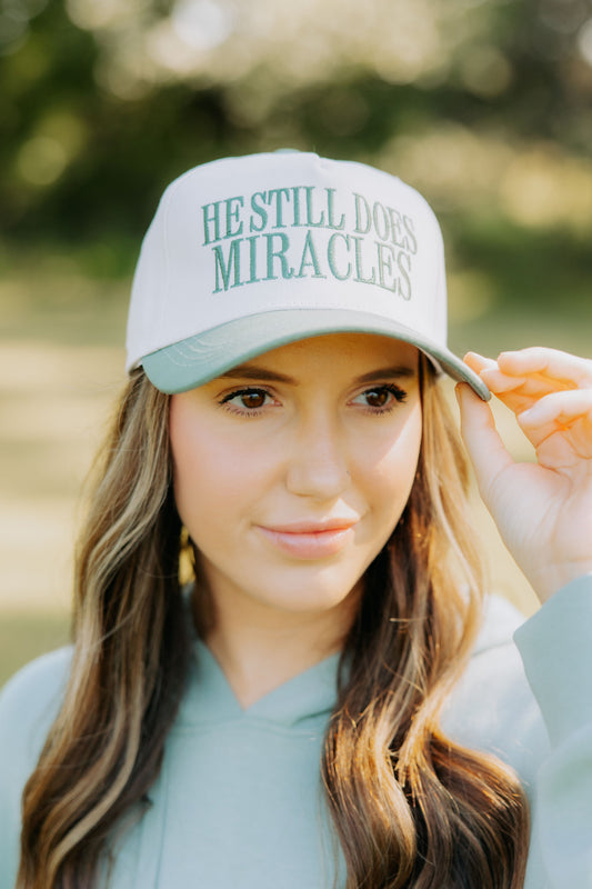 Miracles Trucker Hat- Sage