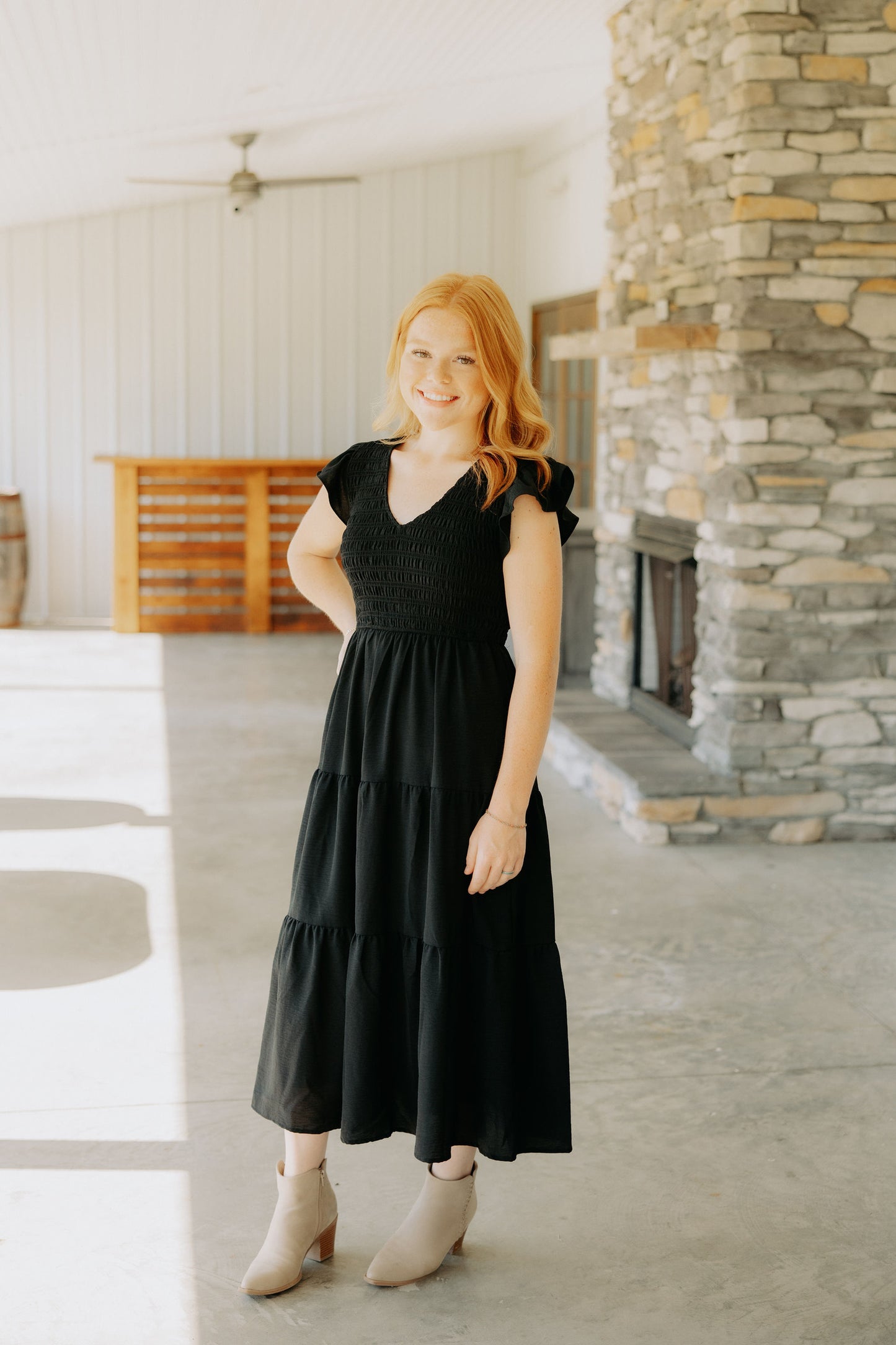 Black Smocked Dress