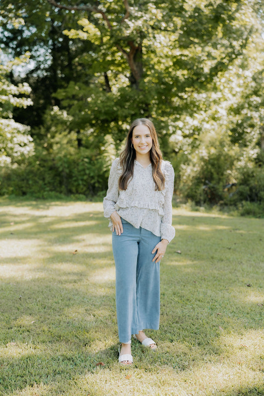 Steel Blue Corduroy Pants