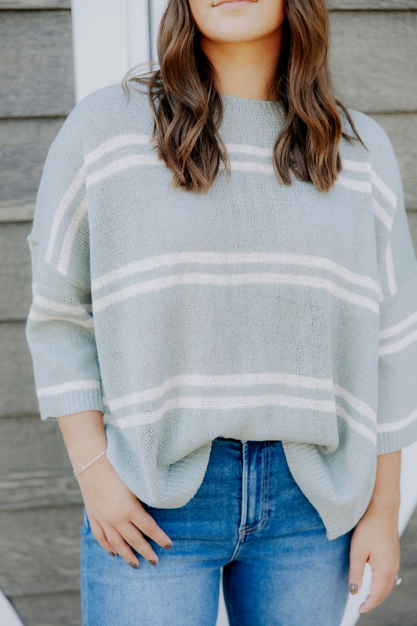 Jade Striped Sweater Top
