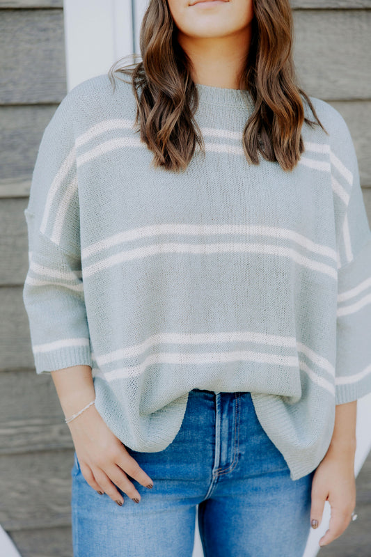 Jade Striped Sweater Top