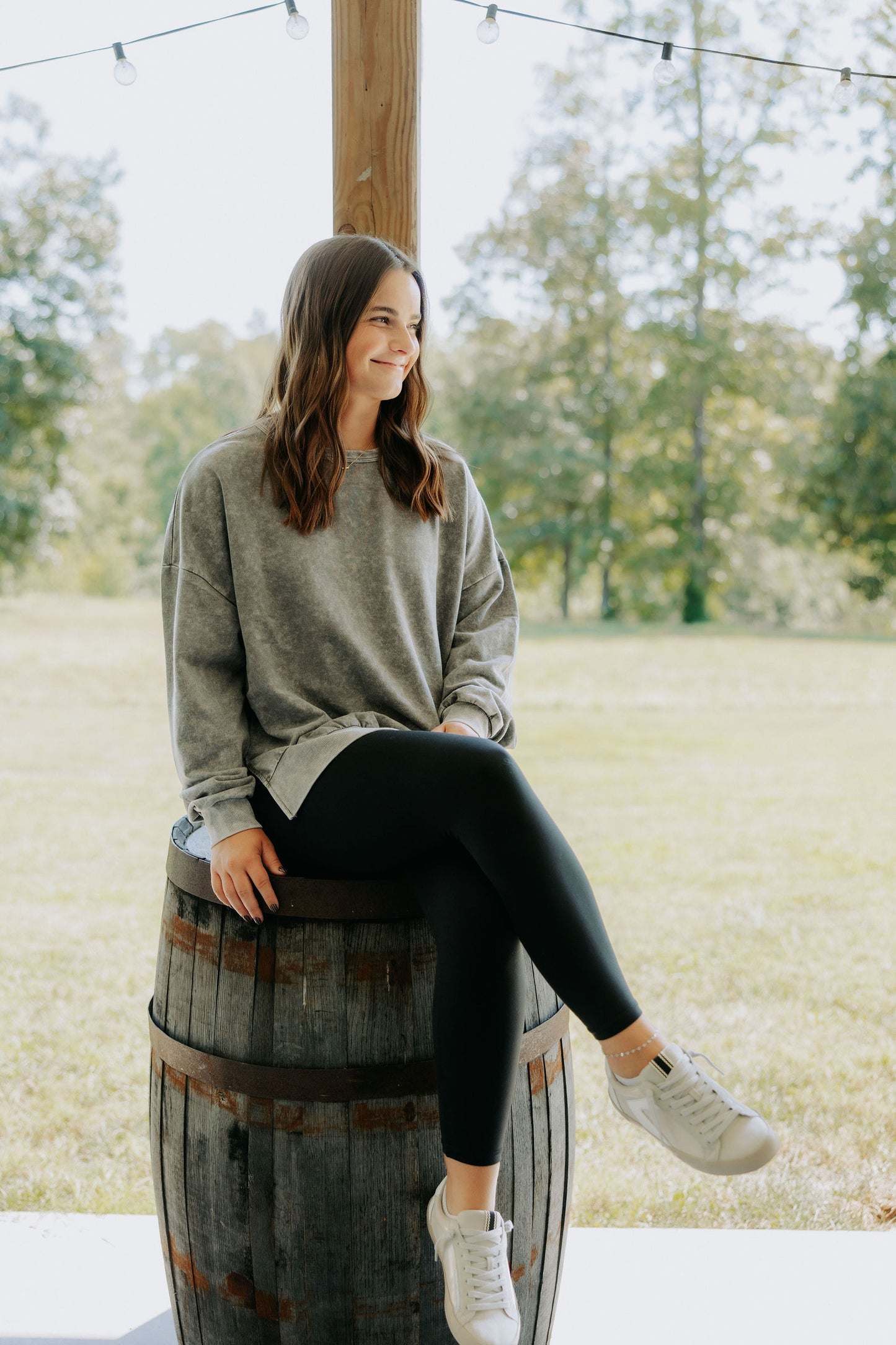 Black Washed Crewneck