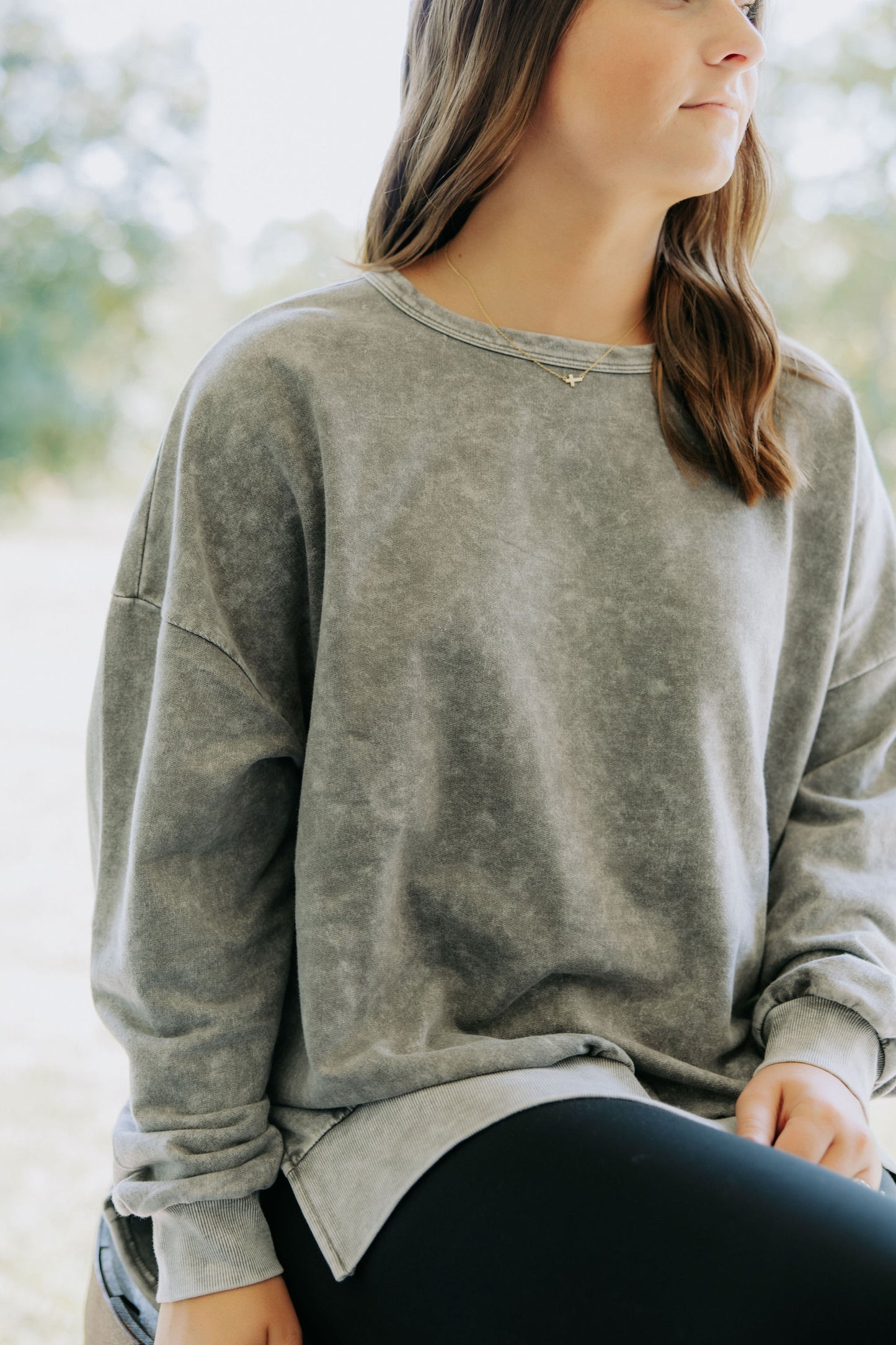 Black Washed Crewneck
