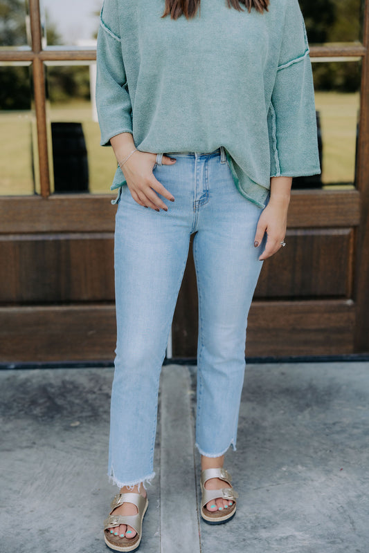Vervet Bella High Rise Crop Flare